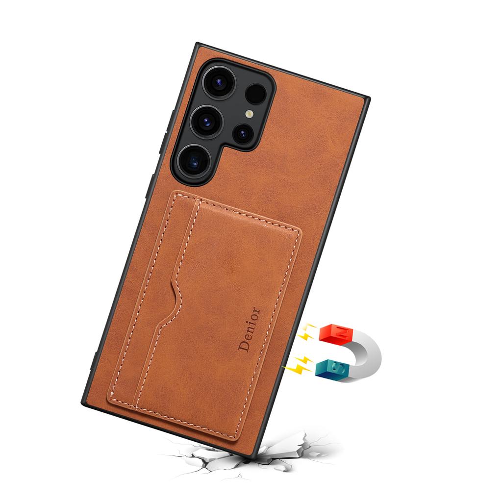 EUCAGR for Samsung Galaxy S26 Ultra S26 S26Plus Luxury Retro Wallet Phone Case Card Holder PU Leather Stand Back Cover