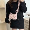 Fashionable Corduroy Crossbody Bag 2024 Summer Trendy Shoulder Bag With Strawberry Pattern