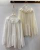 2026 New Style Women's Pure Cotton Long Sleeve Doll Shirt with Lace Collar and Heavy Embroidery