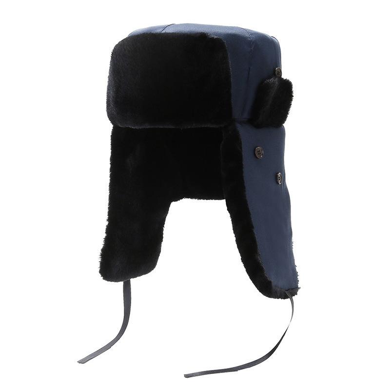 Ear-Flapped Winter Hat Winter Warm Windproof Outdoor Hat Youth Thickened Cycling Lei Feng Hat Men's Winter Fleece Lined