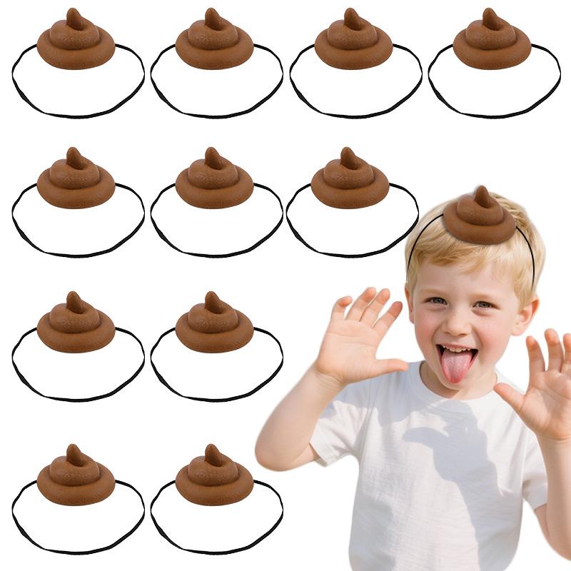 

5/1 шт. Смешная шляпа-какашка для детей, реквизит для украшения на Хэллоуин, игрушки для розыгрышей, головной убор для взрослых, аксессуары для косплея, рождественский реквизит 1Pcs