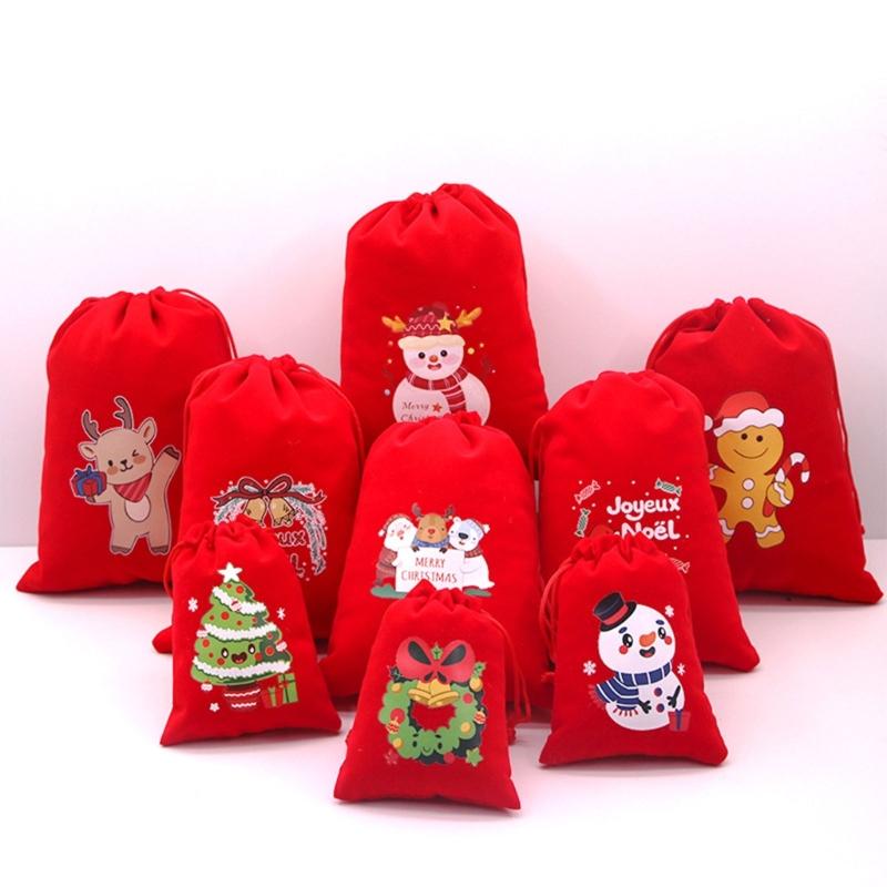 10Pcs Practical Drawstring Storage Pouches Jewelry Packaging Case for Holiday