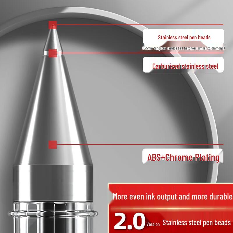 Shu Xing 0.5mm Black Quick Dry Bullet Tip Gel Pen, 100-Pack