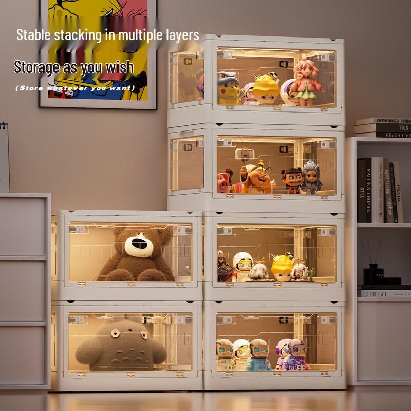 Zhongen Foldable Side-Opening Storage Box with LED Light Strip