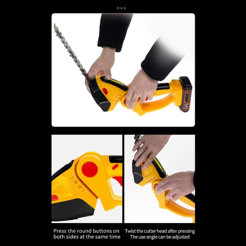 Battery Hedge Trimmer Electric Hedge Trimmer Handheld Cordless Hedge Cutter Grass Shrub Trimmer for Gardening Trimming