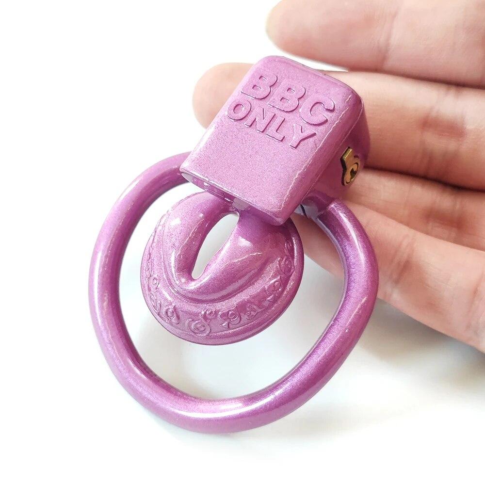 BBC Only CD TS Super Small Pussy Vaginal Chastity Cage Devices 4Rings Ladyboy Male Cock Cage Penis Ring Lock BDSM Men'S Sex Toys
