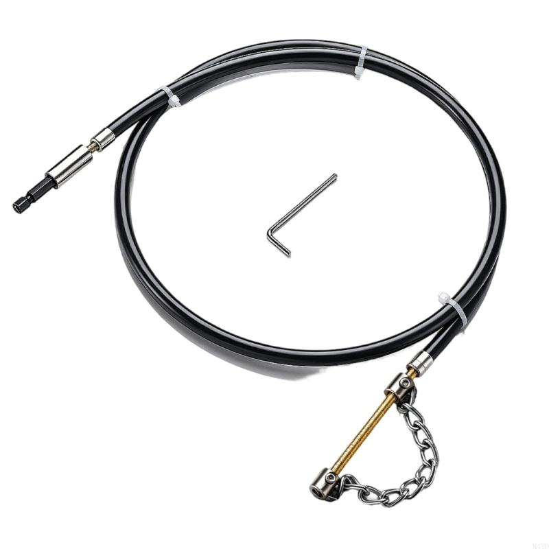 Adjustable Drain Cleaning Snake Corrosions Resistant Drain Auger Chain Cleaner Drain Cleaner With Connector Clog Tool M4YD