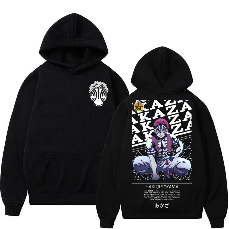 

Autumn Winter Men s Clothing Hoodies Japanese Anime Demon Slayer Print HoodedSweatshirt Y2K Oversized Cotton Fashion Top Coat 3XL