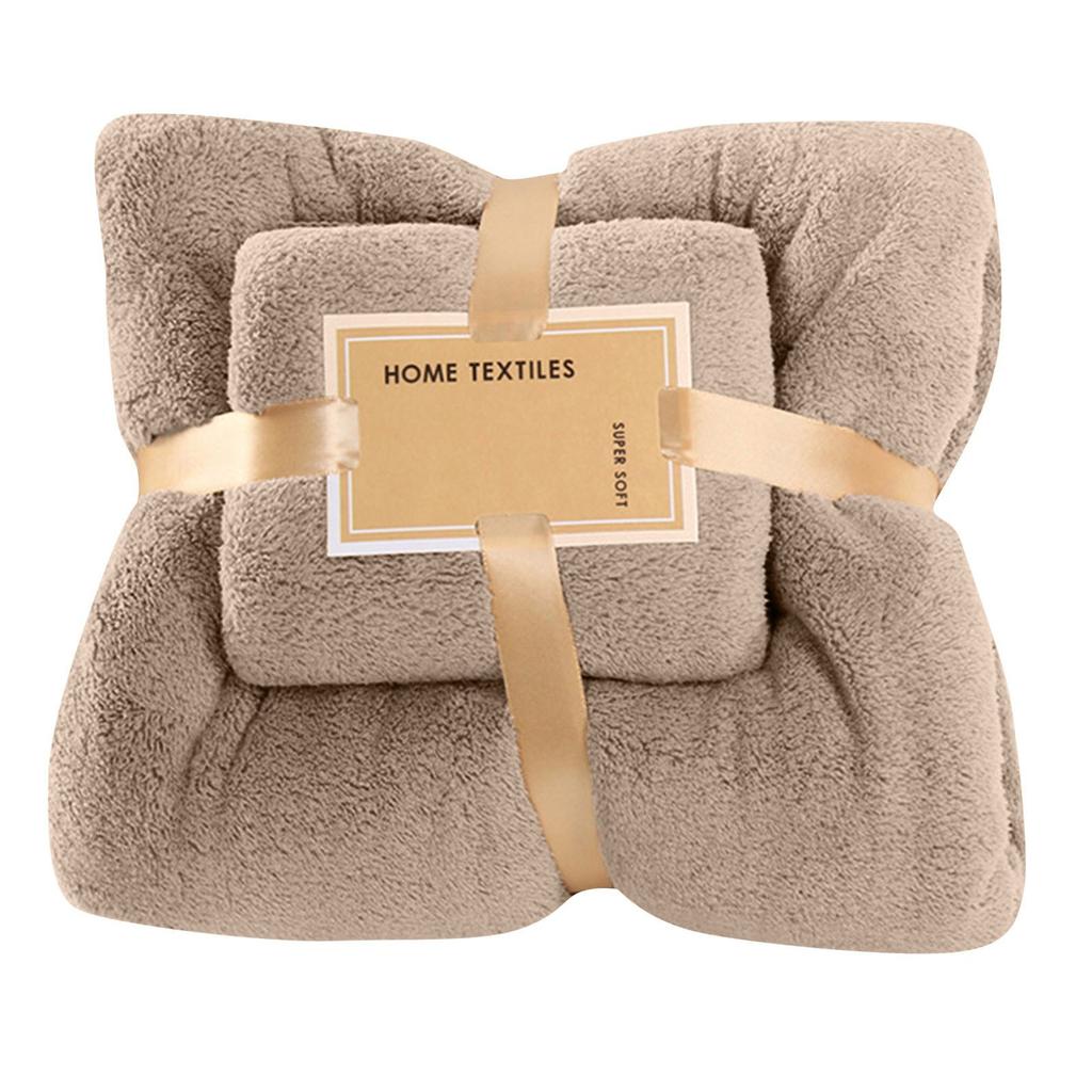 Coral Fleece Towel Bath Towel Set Thickened Absorbent Mother-in-law Set Towel Beach Towel