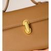 Textured Lychee Grain Leather Hand-held Small Square Bag, High-end and Versatile Crossbody Bag, Mom's Bag