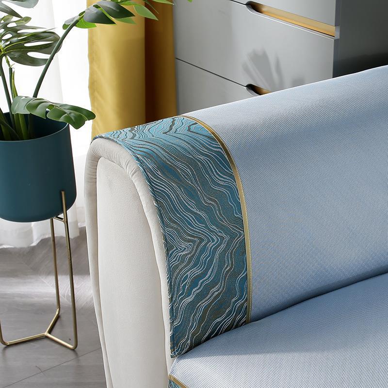 Simple Ice Silk Sofa Cushion Mat Non-Slip Summer Summer Cushion Seat Cushion Sofa Cover Living Room