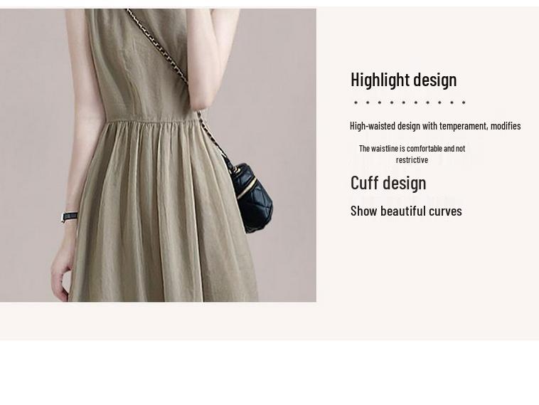 Elegant Sleeveless Age-Defying Summer Dress 2026 - French-Inspired Slim-Fit Skirt for Women
