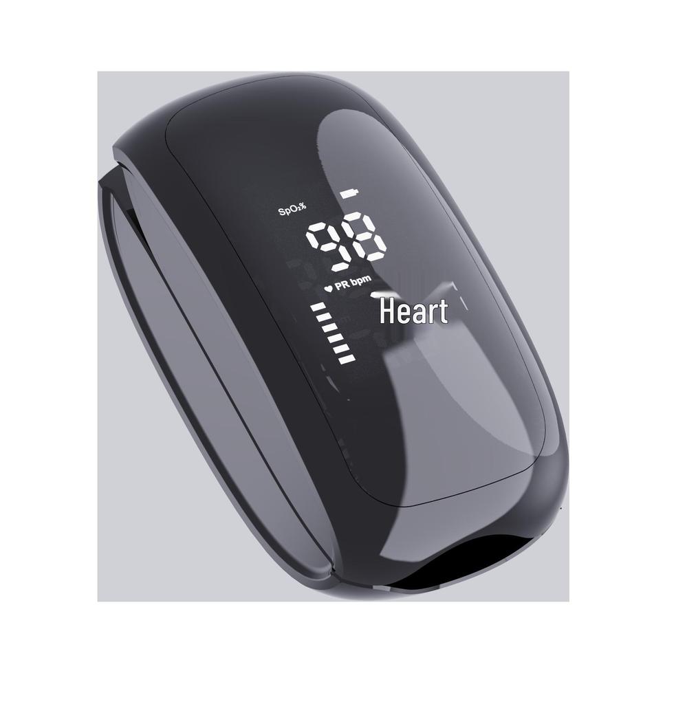 Rechargeable Fingertip Pulse Oximeter: Heart Rate & Blood Oxygen Monitor for Home Use