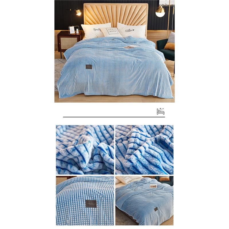 Jednobarevný flanel Klimatizace Deka Prostěradlo Coral Velvet Throw Deka Pohovka Deky Přikrývky