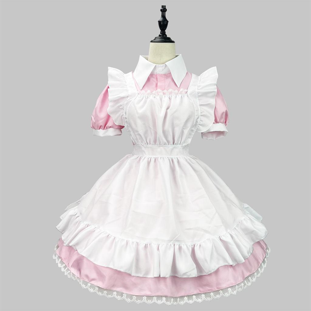 Personaggio anime cosplay cameriera abbigliamento cosplay ristorante uniforme da lavoro abito lungo bianco e nero cameriera abbigliamento festa festa