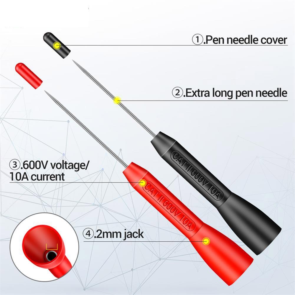 Test Probes Multimeter Needle Nondestructive PVC+Brass