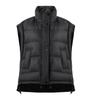 Qiusyiren Women's Black Stand Collar Down Vest