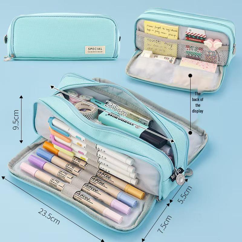 Ankou Spacious Multifunction Pencil Case - Japanese Korean Style for Students