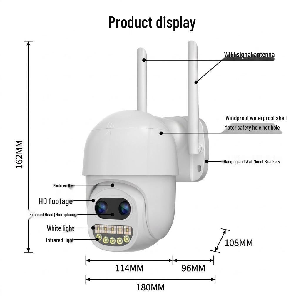 Icsee Wireless 5X Zoom 360° Panoramic Rotating Camera for Indoor/Outdoor Home Use