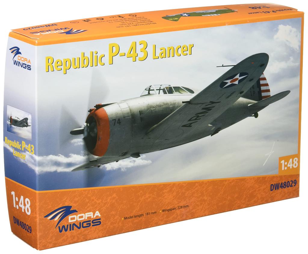 Plastikový model amerického armádního letectva Republic Lancer DWS48029 P-43 v měřítku 1/48.