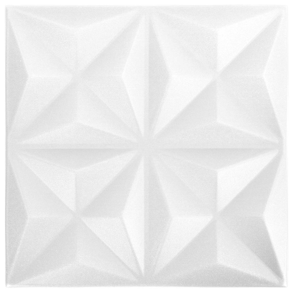 Wall Panels 48 pcs Origami White 50 x 50 cm XPS Foam