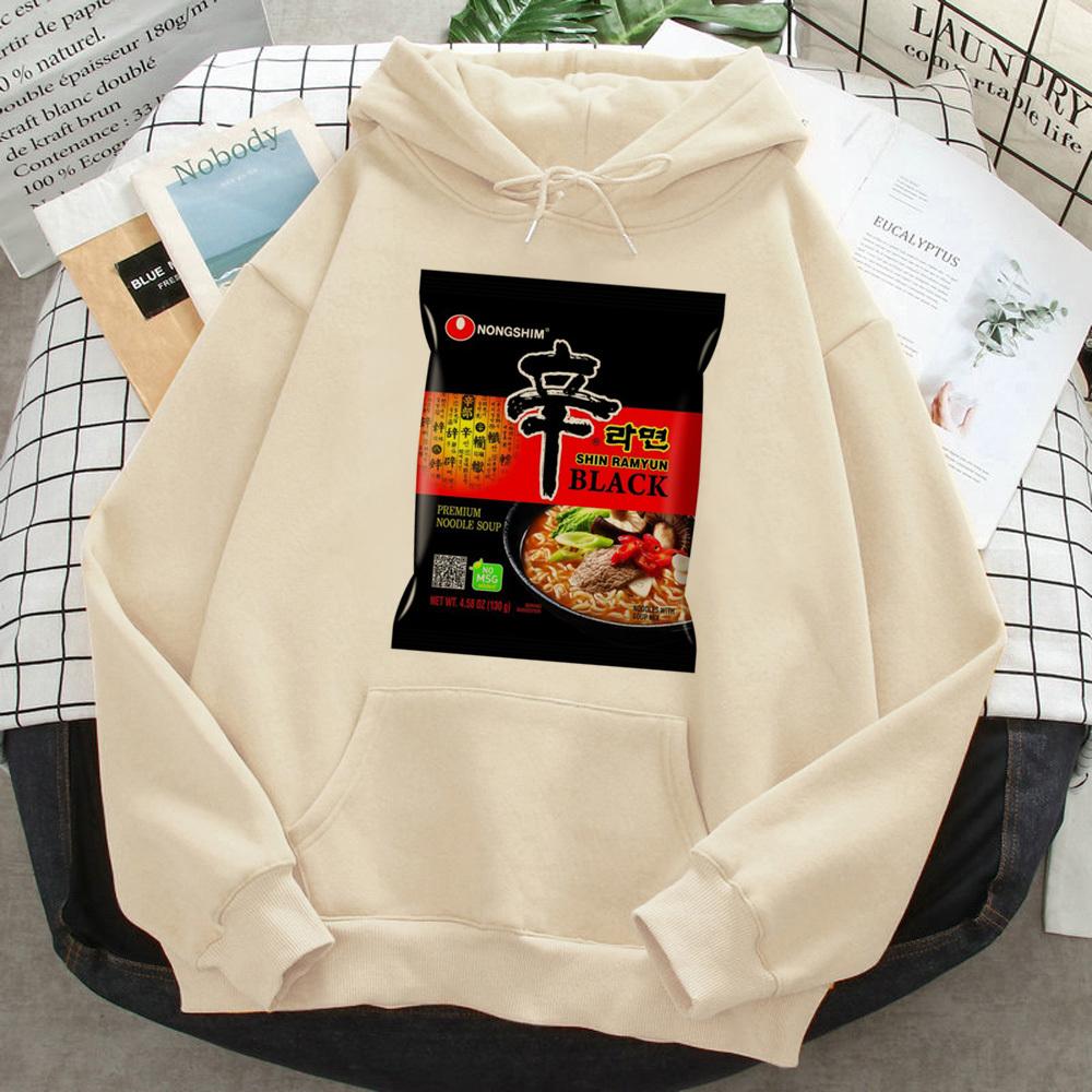 Shin Ramen Hoodies Women Gothic Anime Hooded Shirt Pulls Female Vintage Hooded Shirt