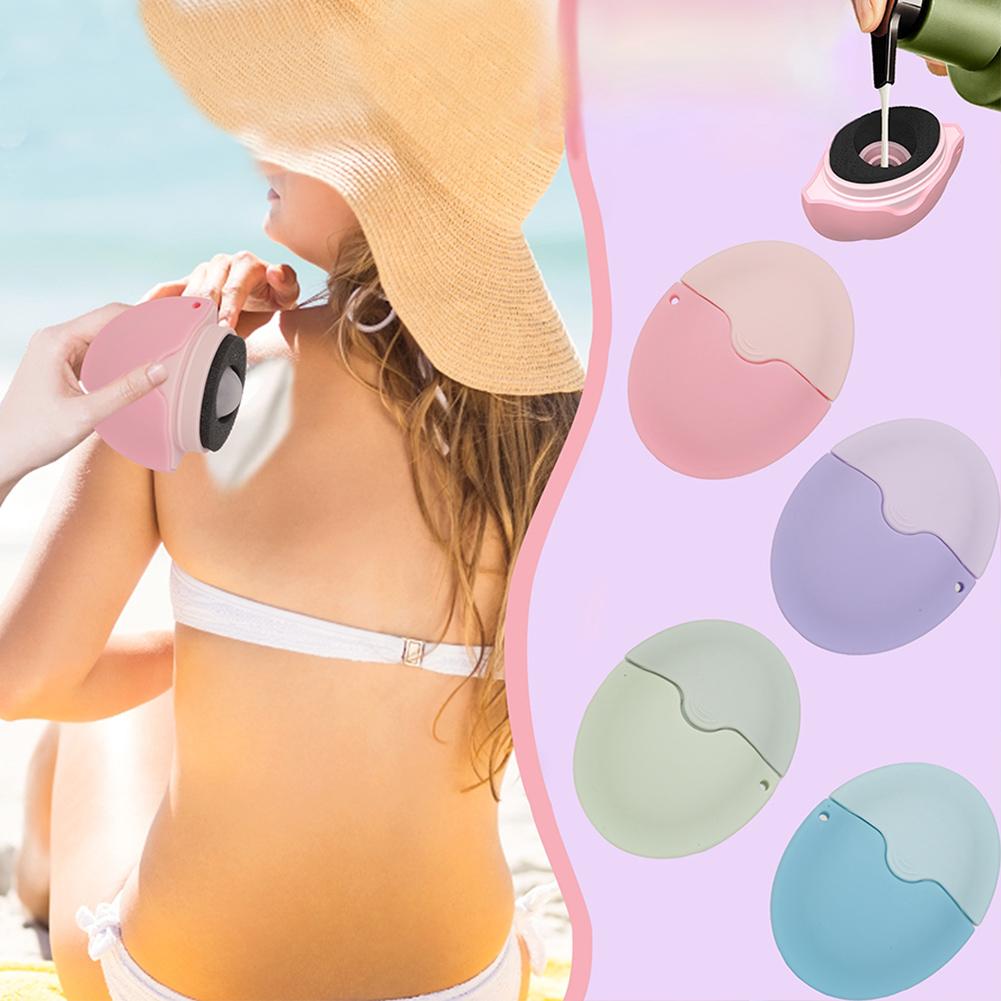 Roll on Sponge Applicator Refillable Sun Lotion Applicator Oval Suncream Roller Applicator Portable for Summer Beach