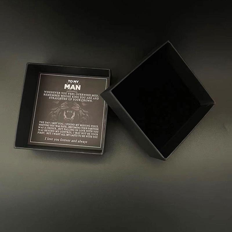 

Мужской браслет-бэнгл с римскими цифрами и браслет из бусин в виде ананасов - Нержавеющая сталь