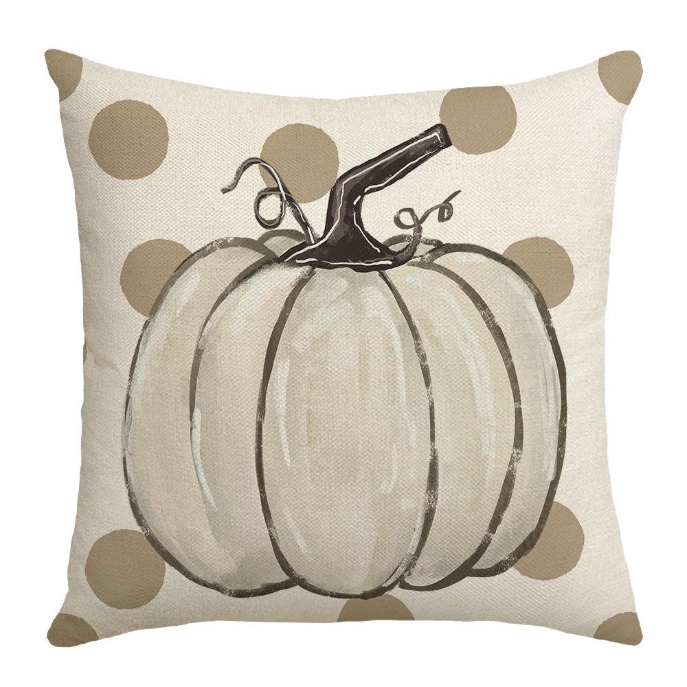 New Autumn Harvest Pillow Cartoon Pumpkin Letter Cushion Cover Printed Decorative Pillow Cover