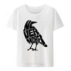 Nevermore! Tee Men Funny Crow Print Tops Unisex Short Sleeve Black White Graphic T Shirts Harajuku Casual Streetwear Camisetas