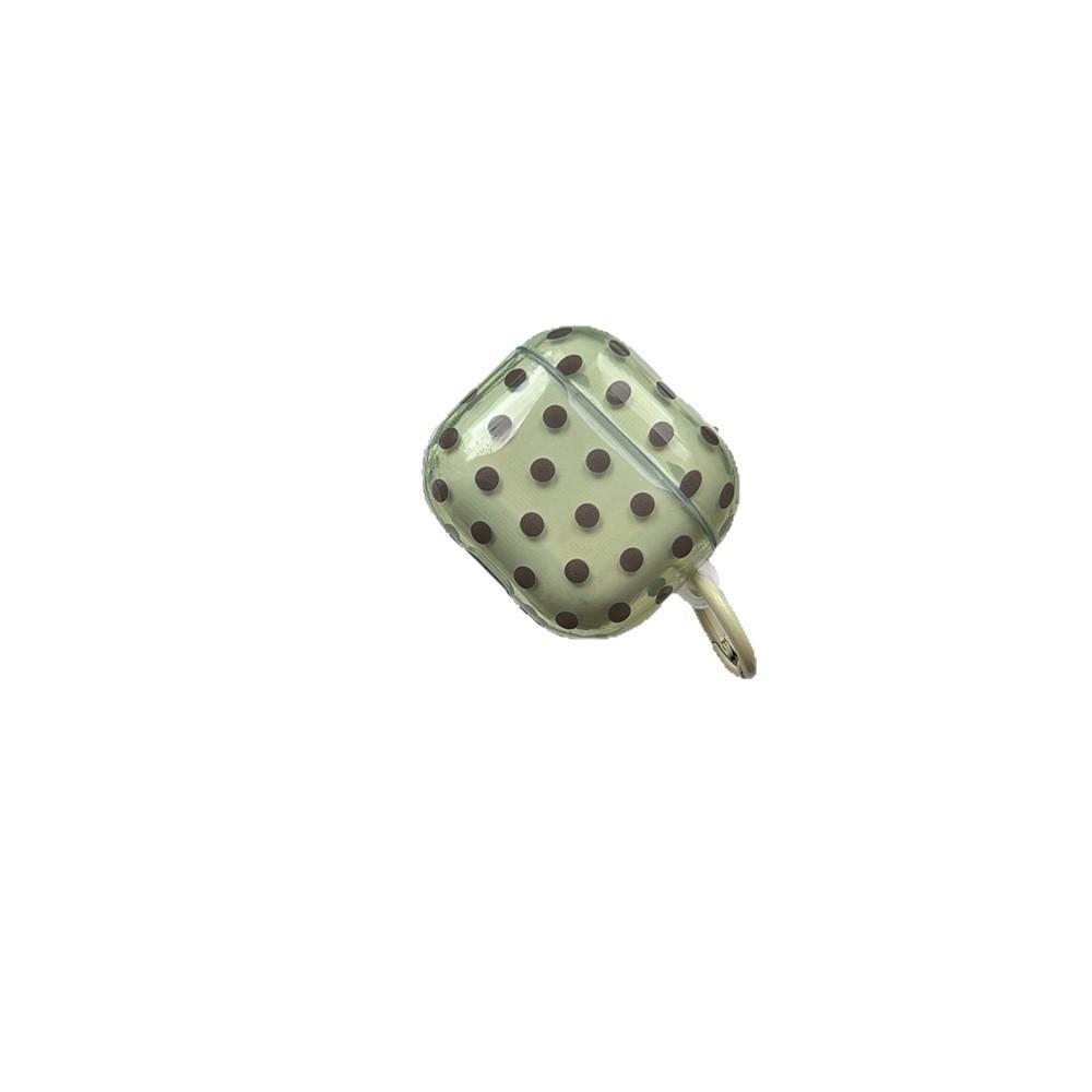 Niche moss green polka dot earphone cover for Apple AirPods 1 /1 generation color transparent anti-drop PRO1 simple PRO1