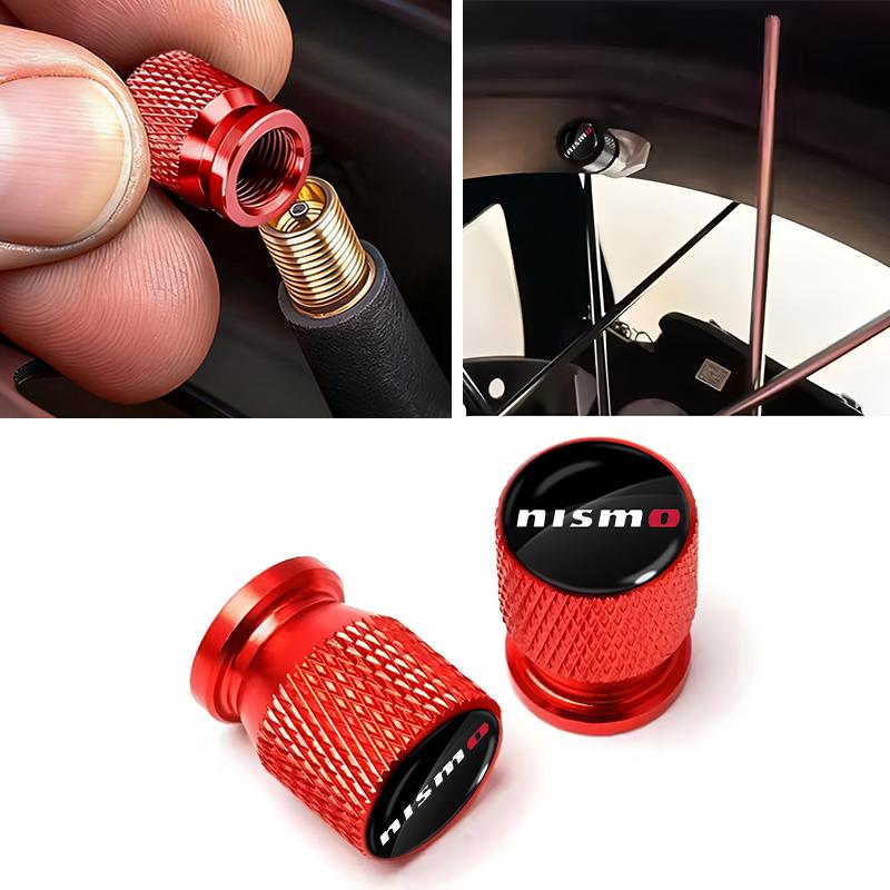 Car Wheel Tire Valve Caps Air Stem Covers Accessories For Nismo Nissans Tiida Teana Skyline Juke X-trail Almera Qashqai Goods