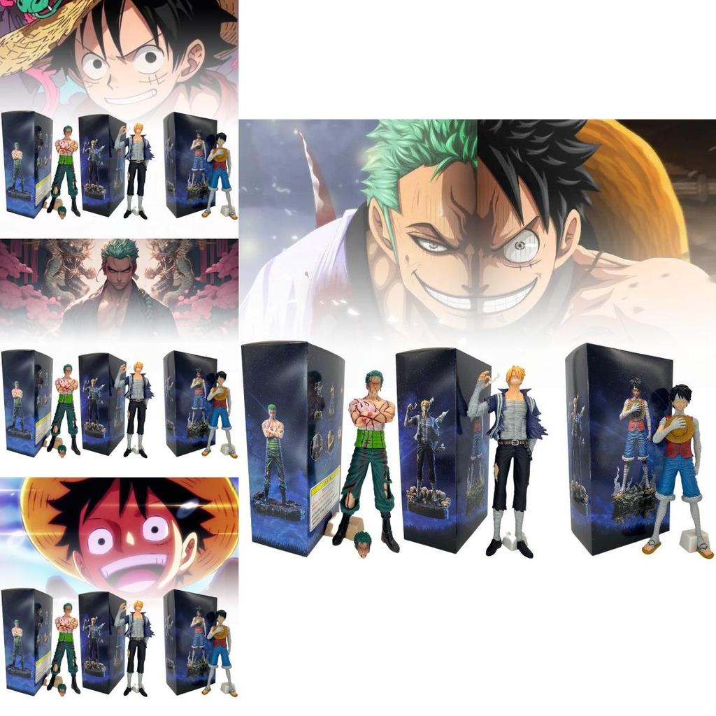 Piece Serious One Wound Luffy Sanji Zoro Toy Model Christmas Gift Desktop Decor
