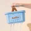 Dopamine Thickened Handle Storage Basket, Bathroom/Shower Plastic Mesh Drain Basket For Bathing And Personal Hygiene Items