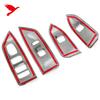 For Subaru Forester 2025 Car Interior Accessories Window Switch Cover Decor Trim Carbon Fiber Style Accessories Black Chrome 4PC