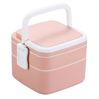 Practical Heat-resistant No Odor Portable Double-layer Insulated Lunch Box for Student Food Container