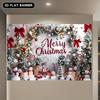 Christmas Party Banner Indoor Christmas Tree Photography Background Cloth Living Room Outdoor Sign Decoration