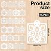 25 Pcs Scroll Tile Cookie Stencils, Royal Icing Cookie Cake Stencils Reble Pattern, Chinoiserie Tiles Airbrush Painting Stencil, Craft Painting