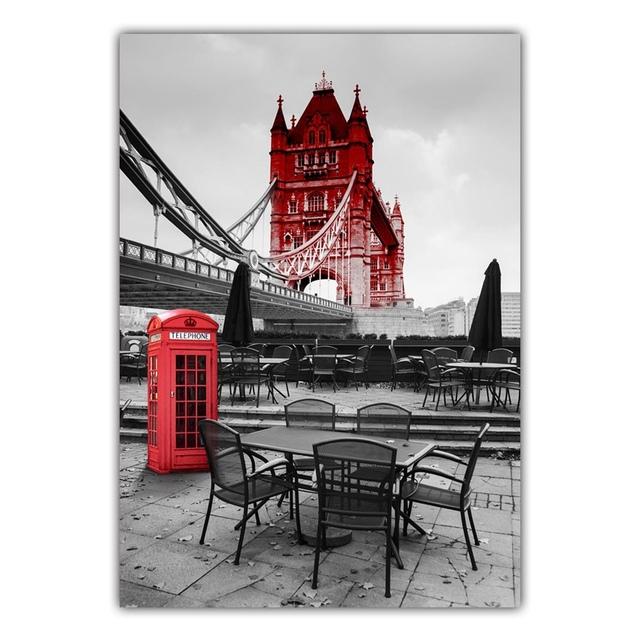 Nordic City Sign Building Landscape Canvas Painting Train Poster In Snow Office Living Room Bedroom Home Decoration Mural No Frame