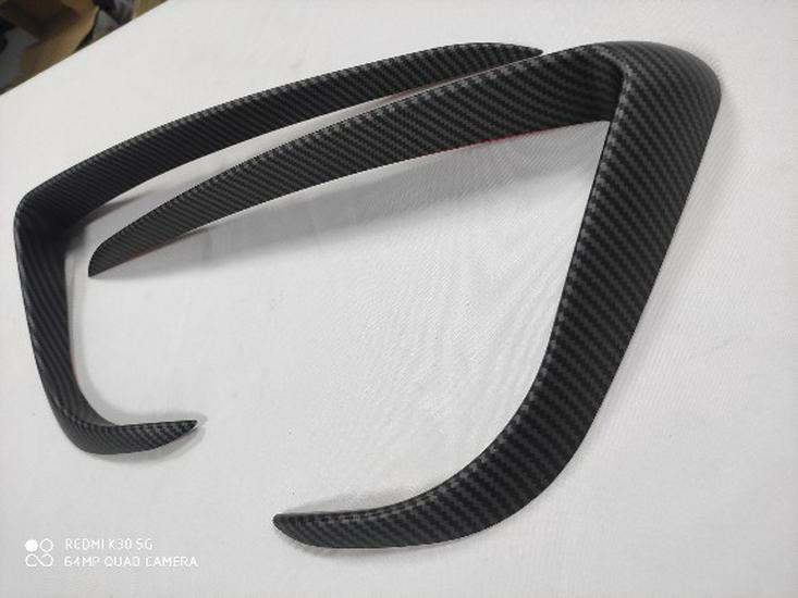 Tesla Model 3/Y Kohlefaser Windabweiser-Abdeckung & Nebelscheinwerfer-Spoiler Set