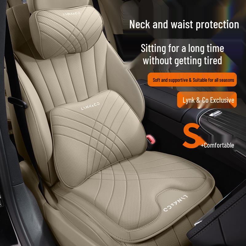 Lynk & Co Car Neck Pillow & Seat Back Cushion for Models 01, 02, 03, 05, 06, 08, 09 - Interior Decoration Accessory.