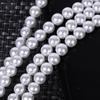 High Gloss ABS Perforated Imitation Pearl Iron Wire Straight Hole Beads for DIY Beading.