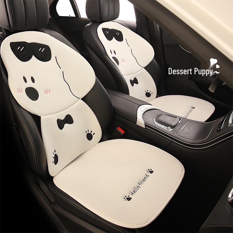 Cute Female Puppy Cartoon Car Seat Cushion for Chevrolet Equinox, Cavalier, Cruze - All Seasons