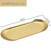 ZISIZ Large Gold Stainless Steel Storage Tray