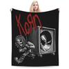 Korn Metal Rockband Decke Flanell Bedruckt Multifunktionale Ultra-Weiche Kuscheldecke für Bett Auto Tagesdecken