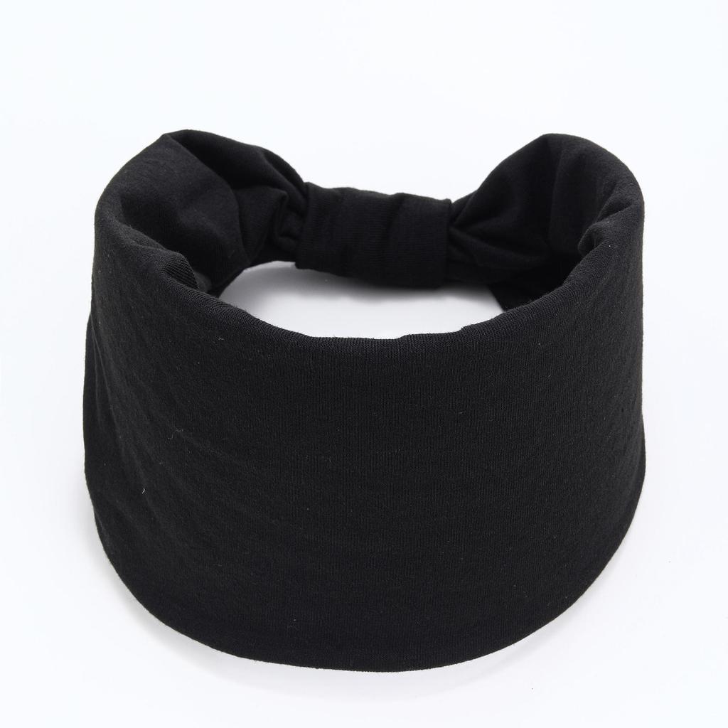 Bohemian Solid Color Stretchy Sports Headband - Sweat-Absorbing Yoga Hair Band Scarf Accessory