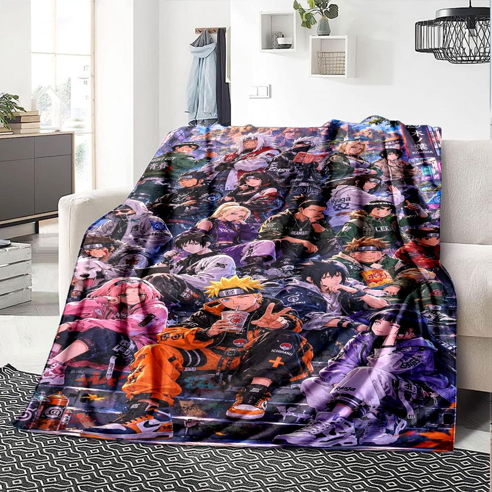 Naruto Blanket Soft Warm Cozy Suitable for Office Chair Picnics Seaside Four Seasons Multipurpose Digital Print Birthday Christmas Gift Blanket