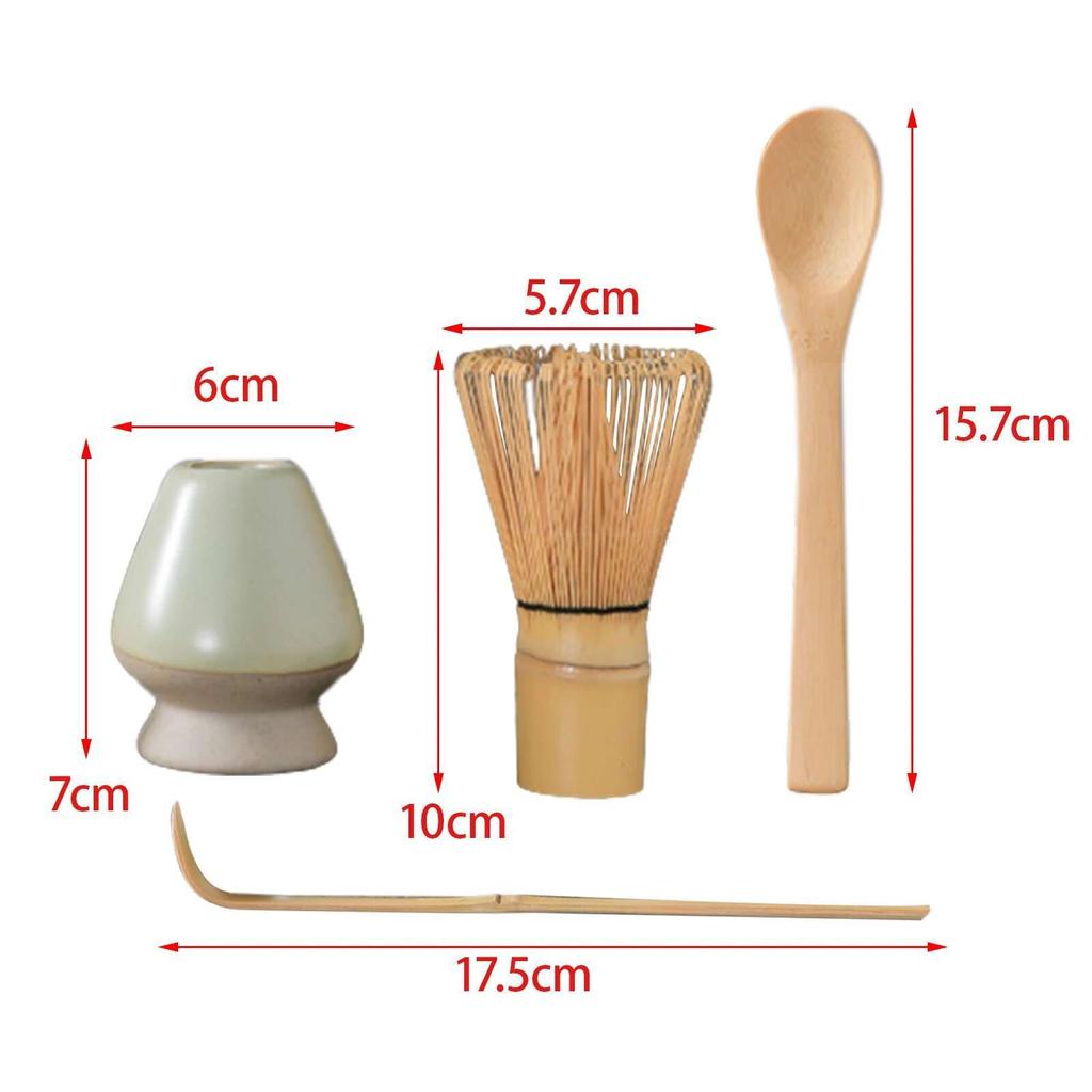 3/4pcs Matcha Set Bamboo Whisk Scoop Ceramic Matcha Bowl Home Tea-making Tools Accessories Matcha Tea Set Birthday Gifts