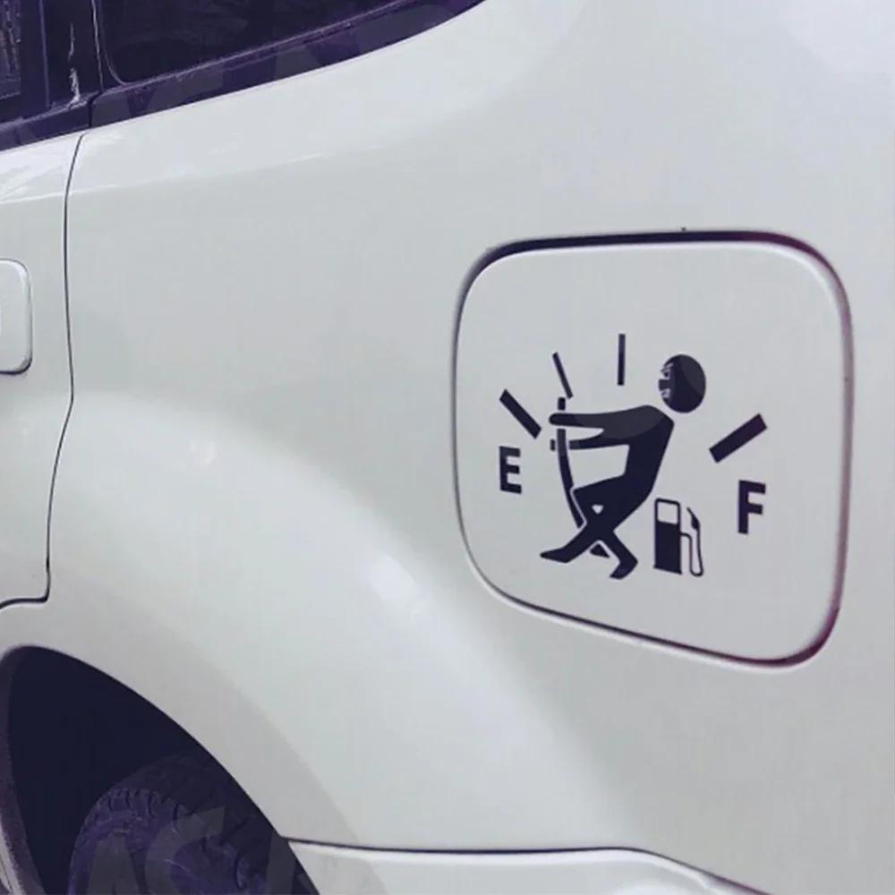 1 STÜCK Auto Ziehen Kraftstofftank Aufkleber Lustige Auto Wasserdichte Aufkleber Ziehen Kraftstoffverbrauch Aufkleber für Auto Außen Zubehör