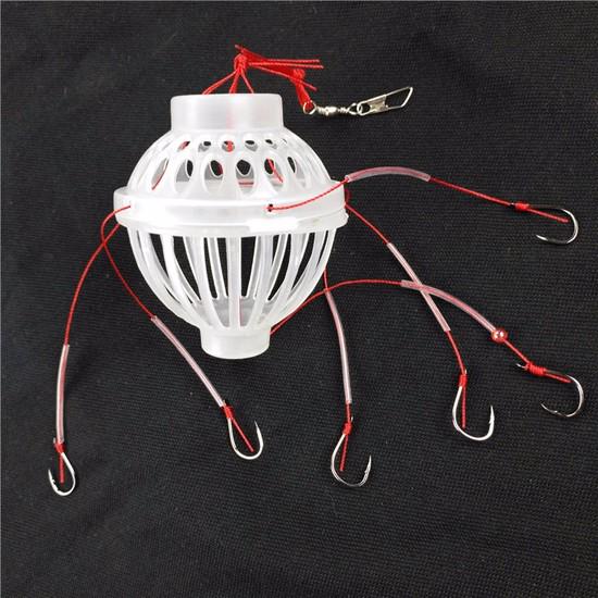 Fishing Tackle Sea Box Hook Monsters with Strong Carbon Steel Plastics Carp Spherical Explosion Hook
